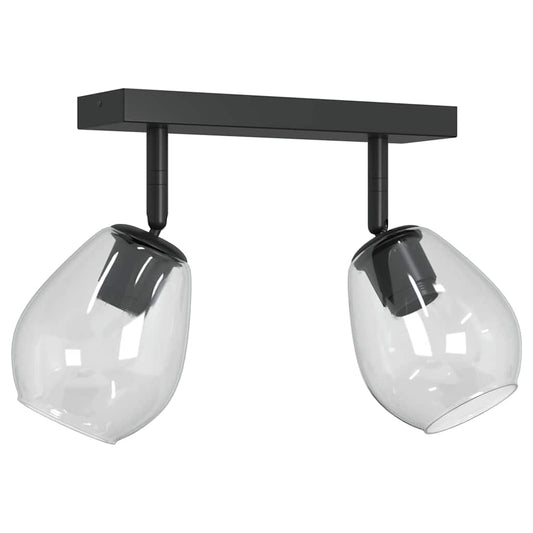 Mennyezeti spotlámpa Fekete 33 x 13 x 26 cm Üveg és fém