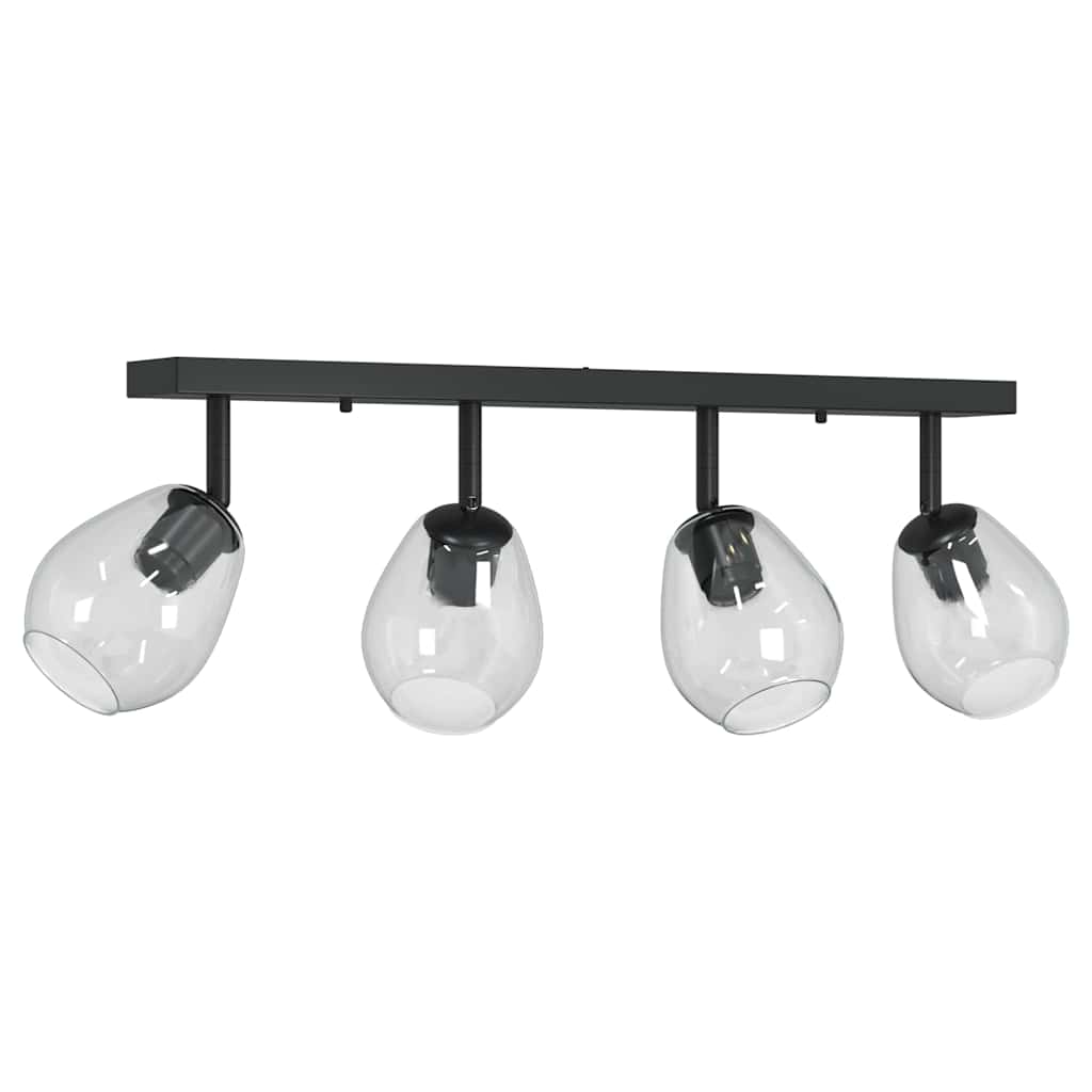 Mennyezeti spotlámpa Fekete 73,5 x 13 x 26 cm Üveg és fém