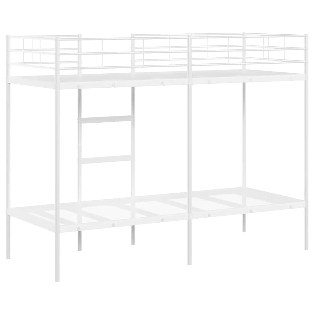 fehér acél emeletes ágy matrac nélkül 75 x 190 cm