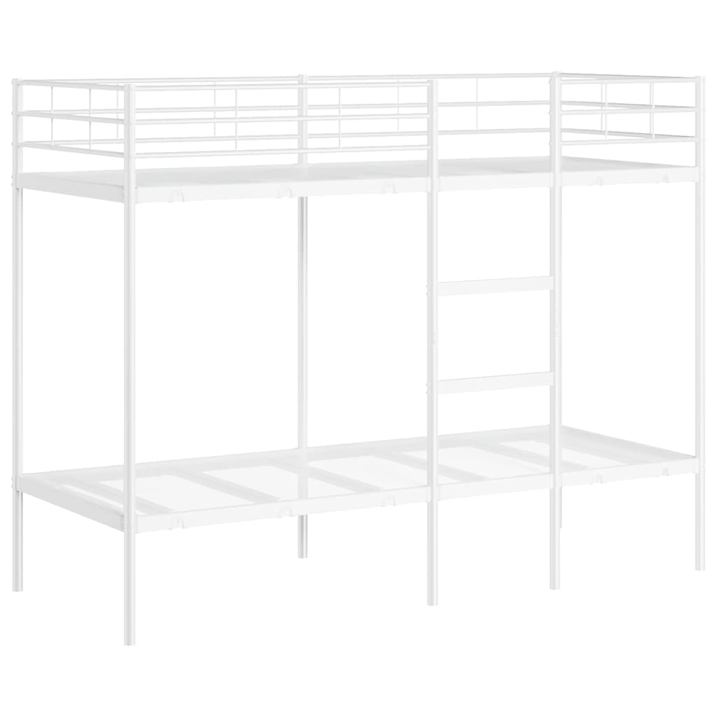 fehér acél emeletes ágy matrac nélkül 80 x 200 cm