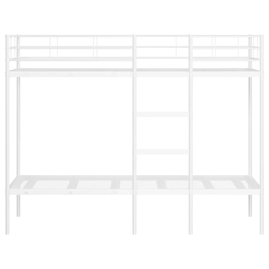 fehér acél emeletes ágy matrac nélkül 80 x 200 cm