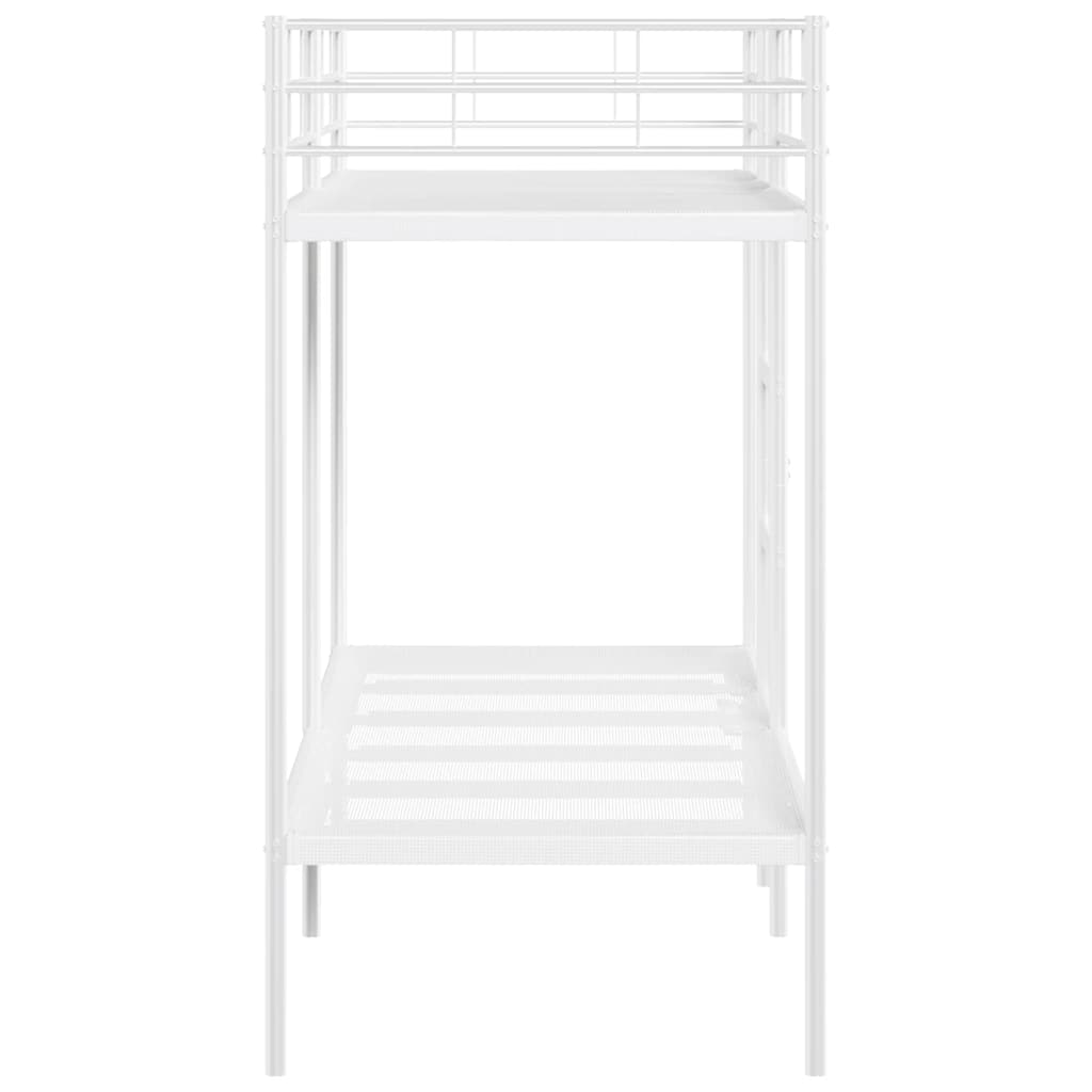 fehér acél emeletes ágy matrac nélkül 80 x 200 cm