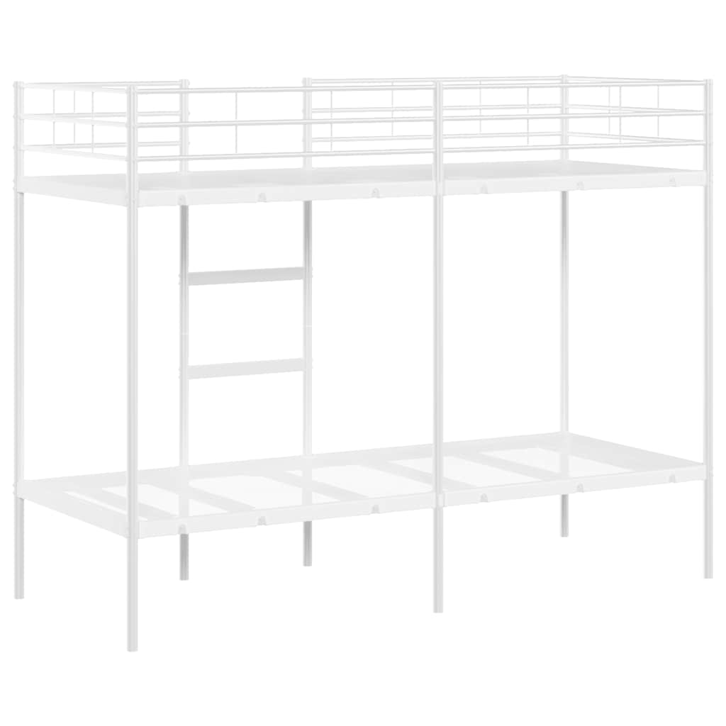 fehér acél emeletes ágy matrac nélkül 80 x 200 cm