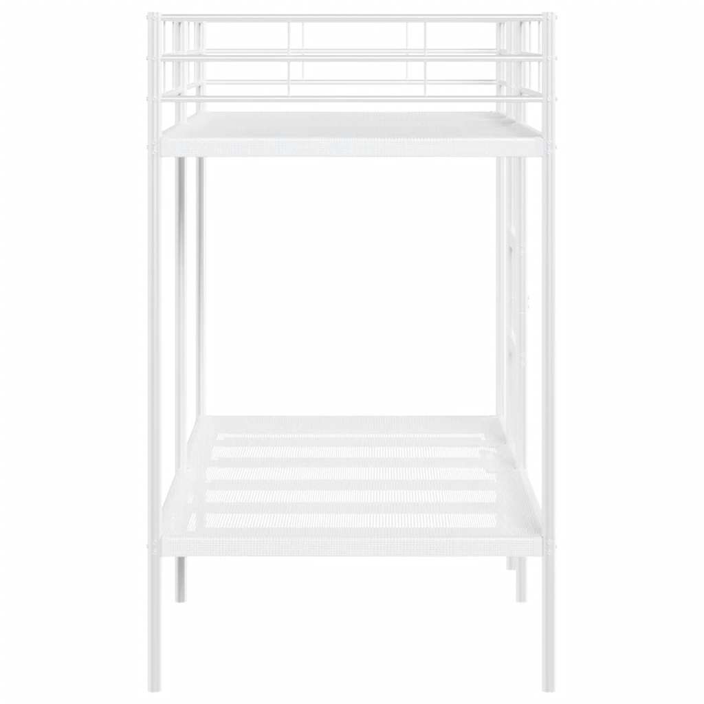 fehér acél emeletes ágy matrac nélkül 90 x 190 cm
