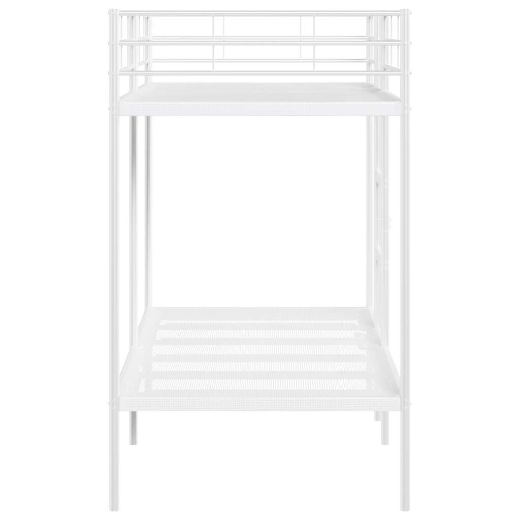 fehér acél emeletes ágy matrac nélkül 90 x 200 cm