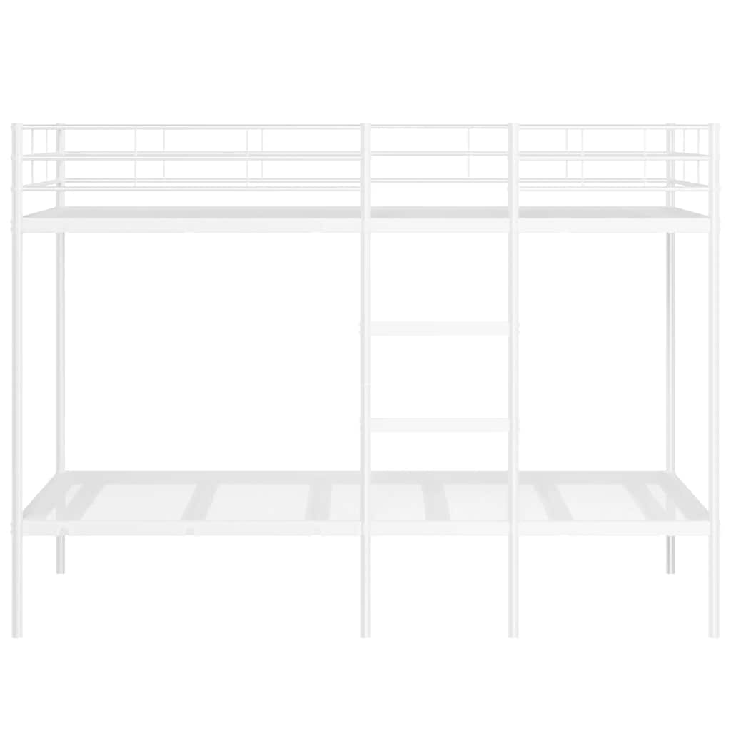 fehér acél emeletes ágy matrac nélkül 100 x 200 cm