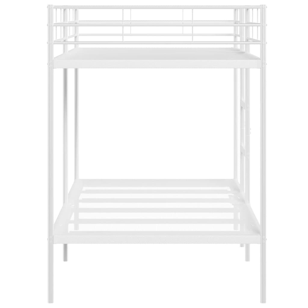 fehér acél emeletes ágy matrac nélkül 100 x 200 cm
