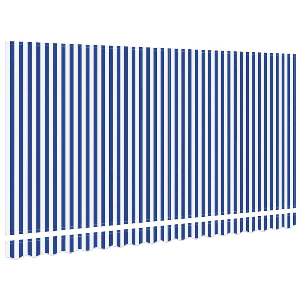 Napellenző ponyva Kék és Fehér 380 x 195 cm Poliészter
