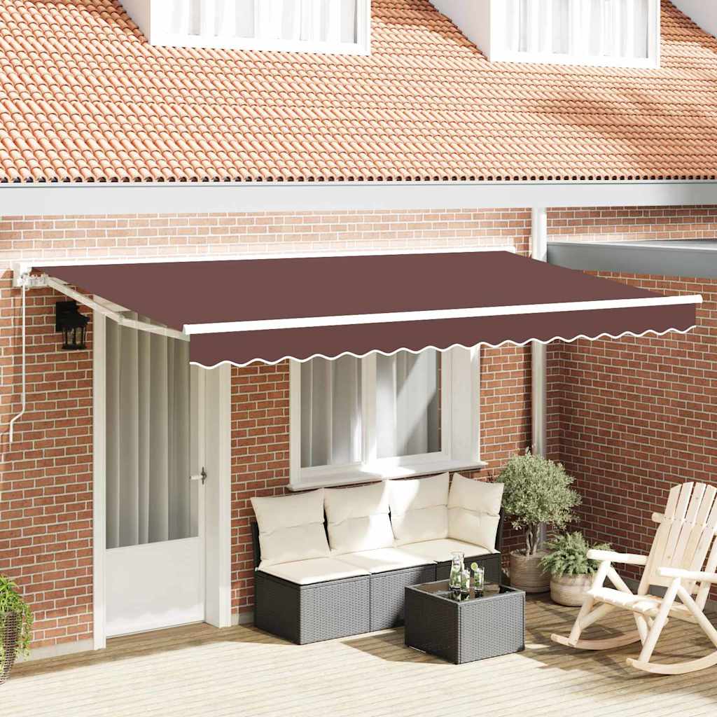 Napellenző ponyva Barna 380 x 195 cm Poliészter