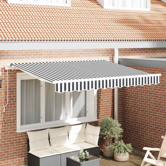Napellenző ponyva Antracit és Fehér 2,5 x 2 m Poliészter