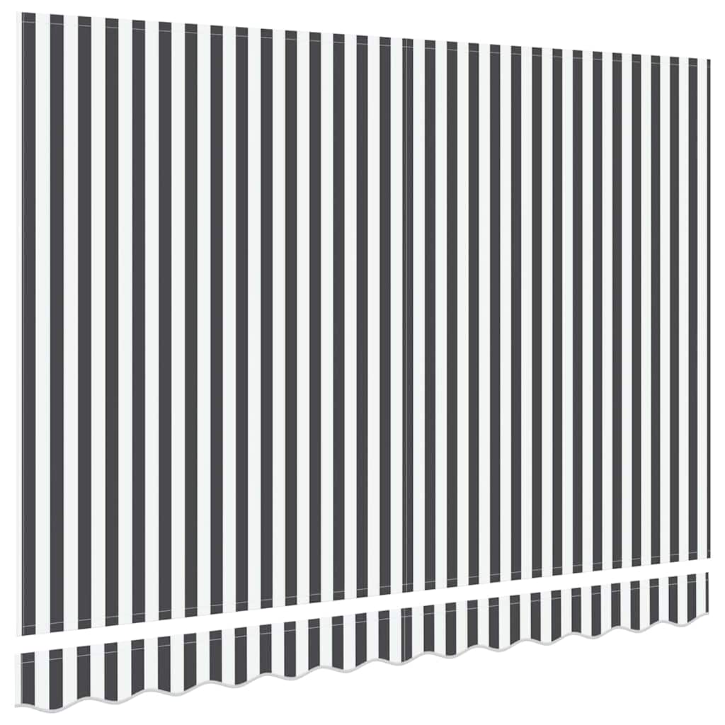 Napellenző ponyva Antracit és Fehér 330 x 195 cm Poliészter