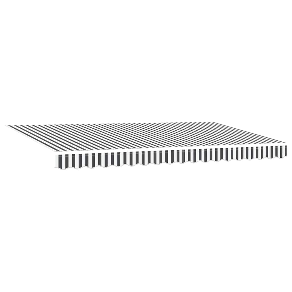Napellenző ponyva Antracit és Fehér 380 x 195 cm Poliészter