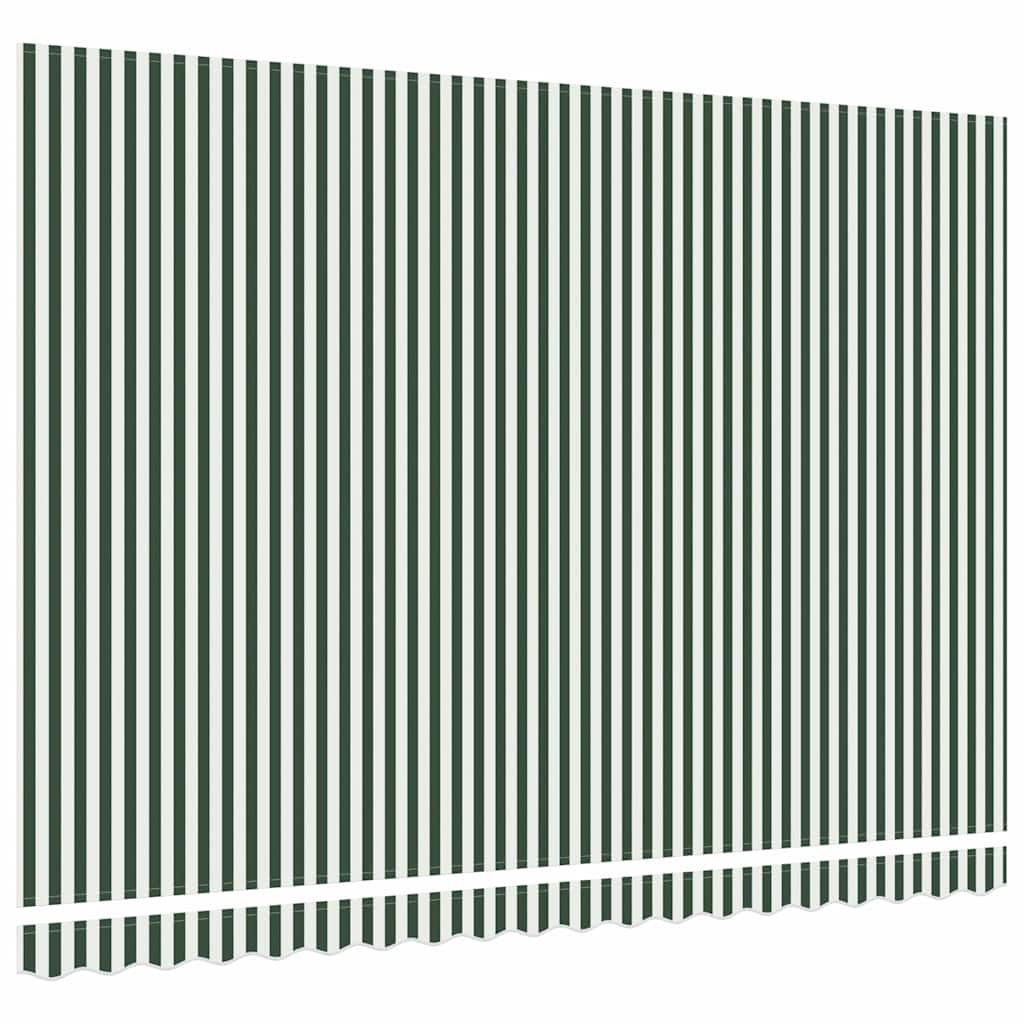 Napellenző ponyva Zöld és Fehér 430 x 295 cm Poliészter