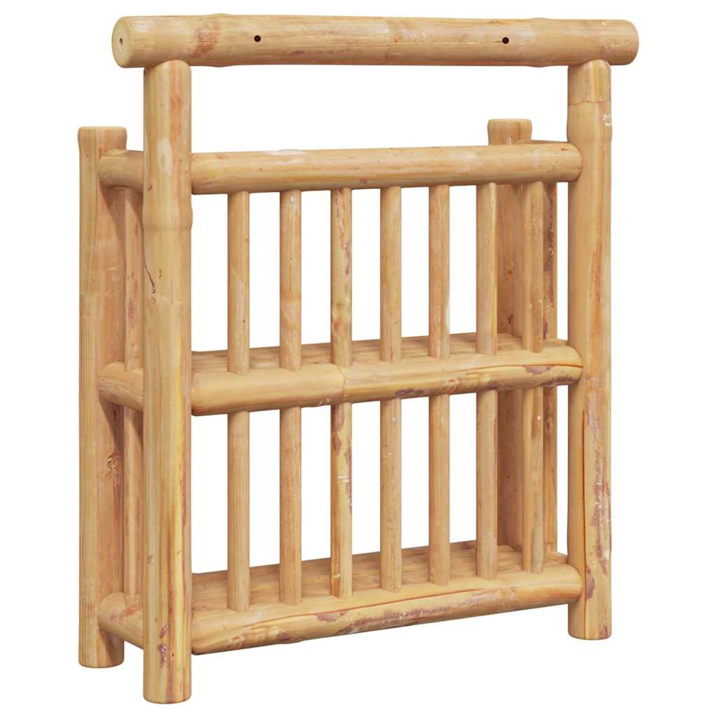 Falpolc polcokkal tárolóval Természetes 40 x 13 x 44 cm bambusz