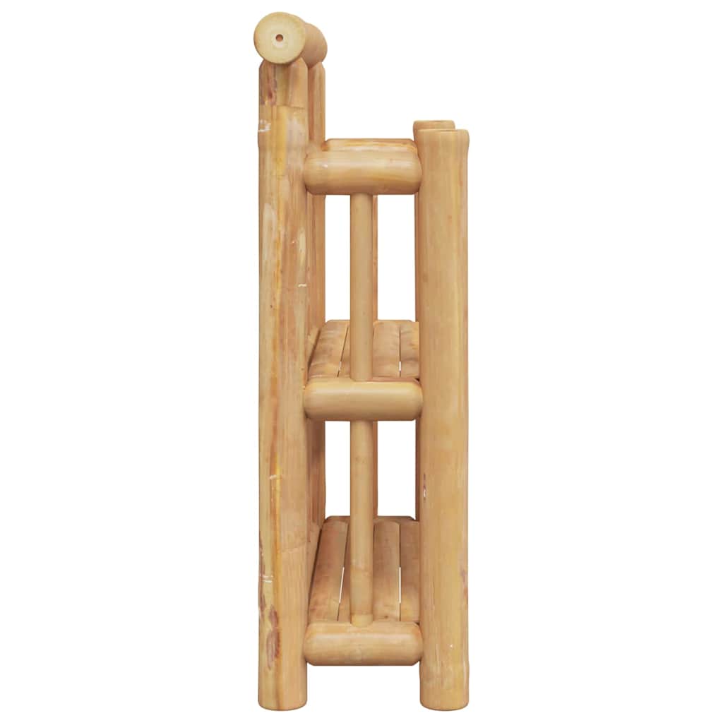 Falpolc polcokkal tárolóval Természetes 40 x 13 x 44 cm bambusz