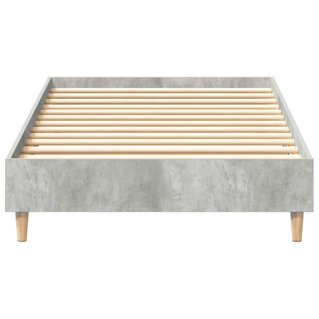 Ágykeret Beton Szürke 203 x 93 x 25 cm Szerelt Fa