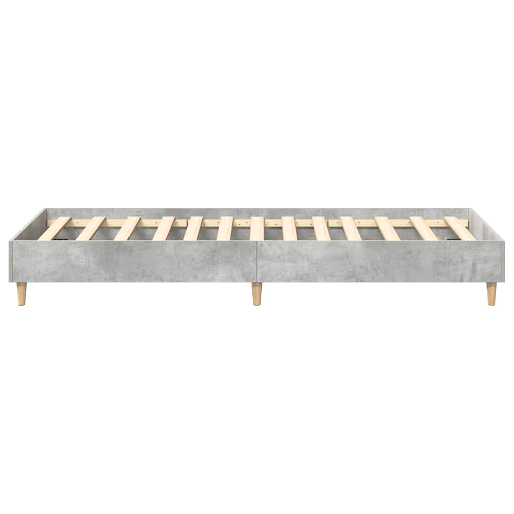 Ágykeret Beton Szürke 203 x 93 x 25 cm Szerelt Fa