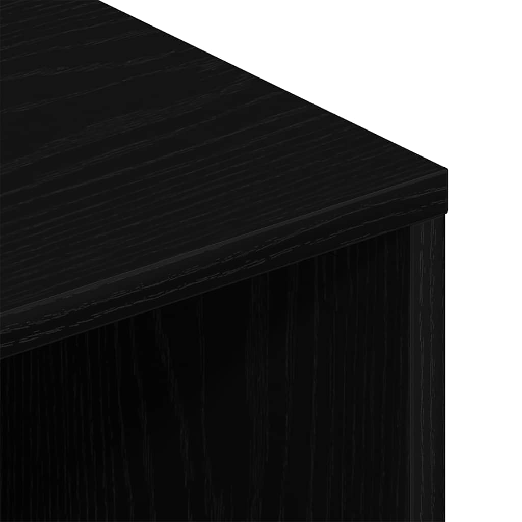fekete tölgy színű szerelt fa TV-szekrény 120 x 40 x 40 cm