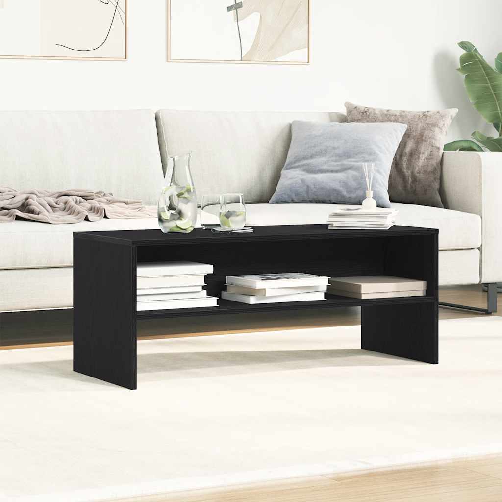 fekete tölgy szerelt fa TV-szekrény 100 x 40 x 40 cm