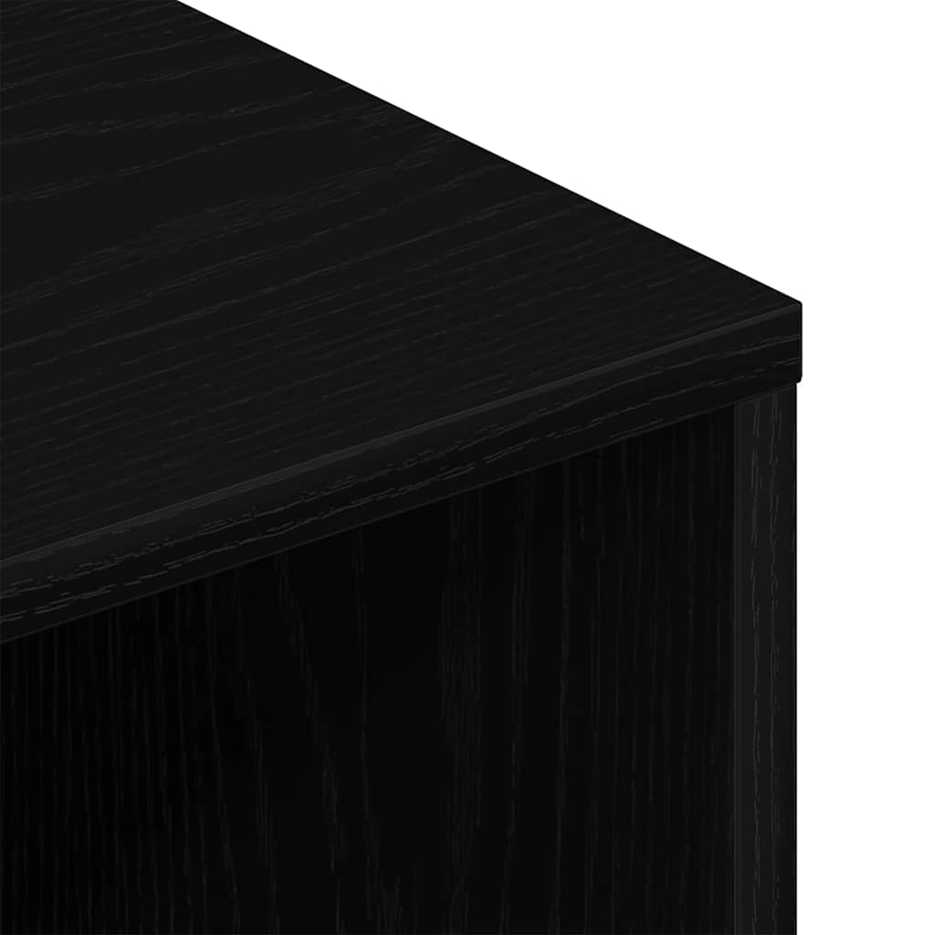 fekete tölgy szerelt fa TV-szekrény 100 x 40 x 40 cm