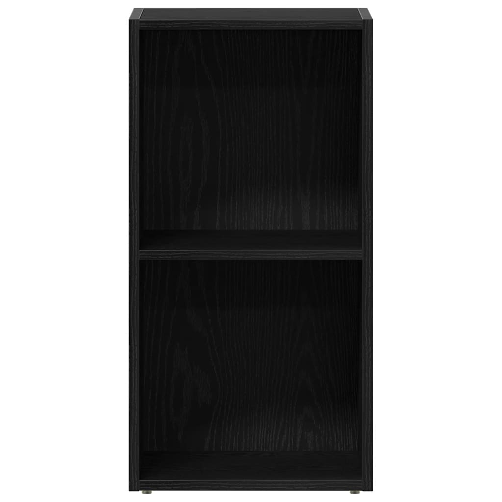 fekete tölgy szerelt fa LP tárolódoboz 71x34x36 cm