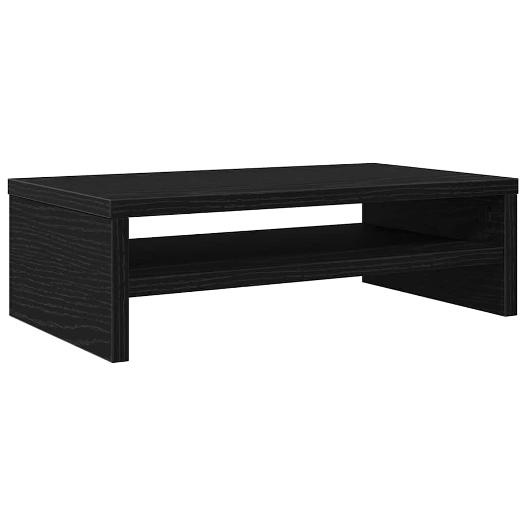 fekete tölgyfa monitorállvány 42 x 24 x 13 cm