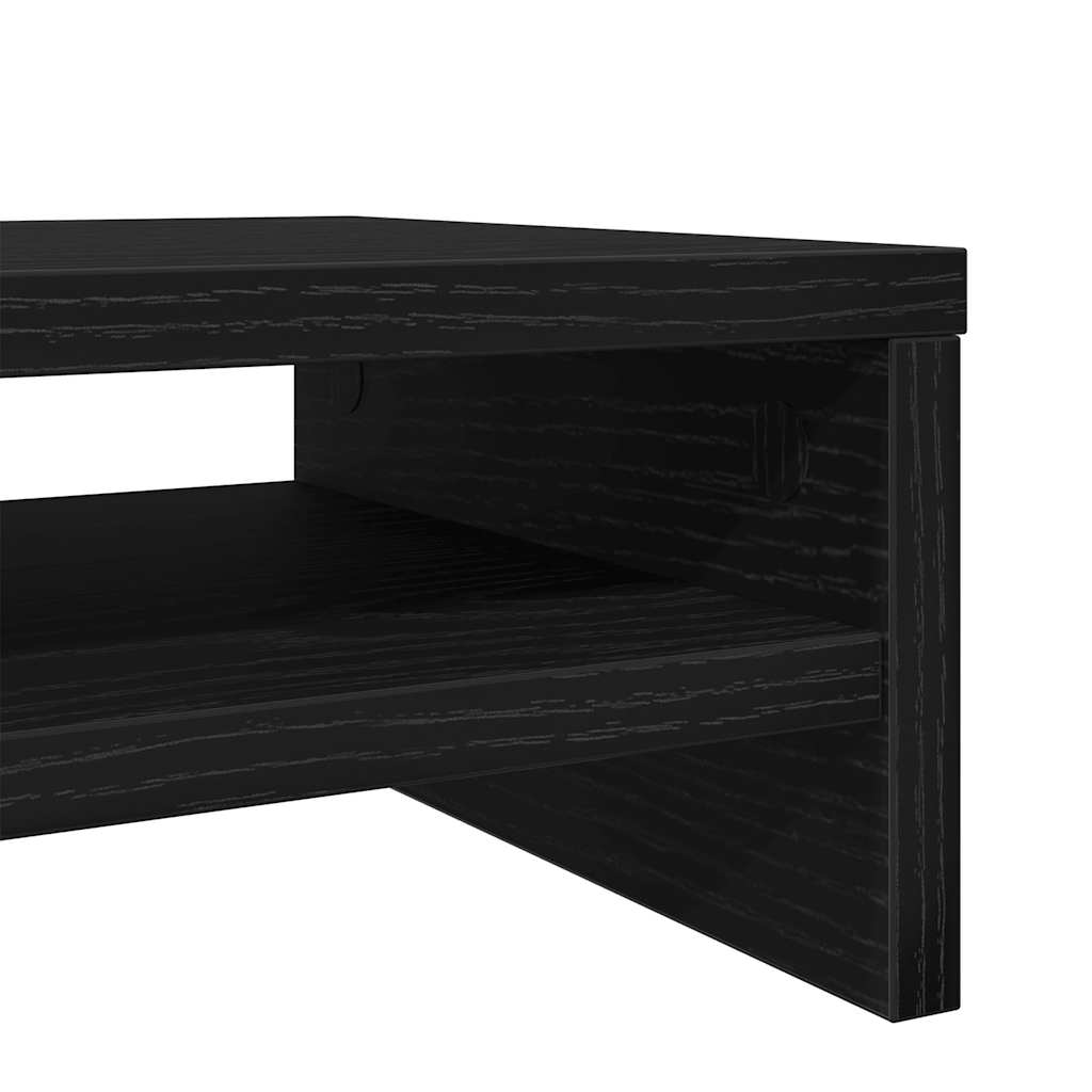 fekete tölgyfa monitorállvány 42 x 24 x 13 cm