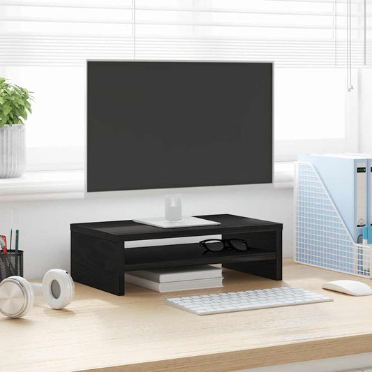 fekete tölgyfa monitorállvány 42 x 24 x 13 cm