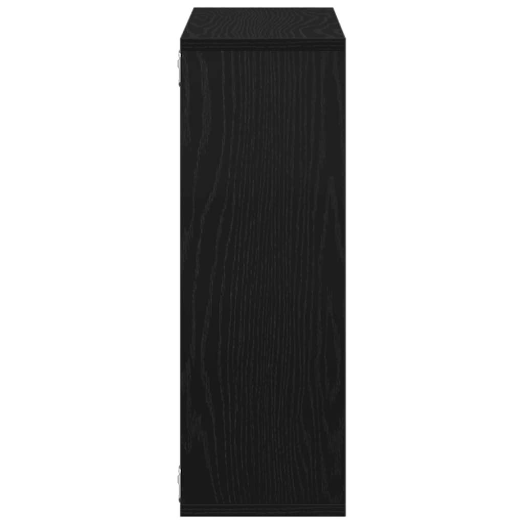 fekete tölgyfa fali polc 104 x 20 x 58,5 cm