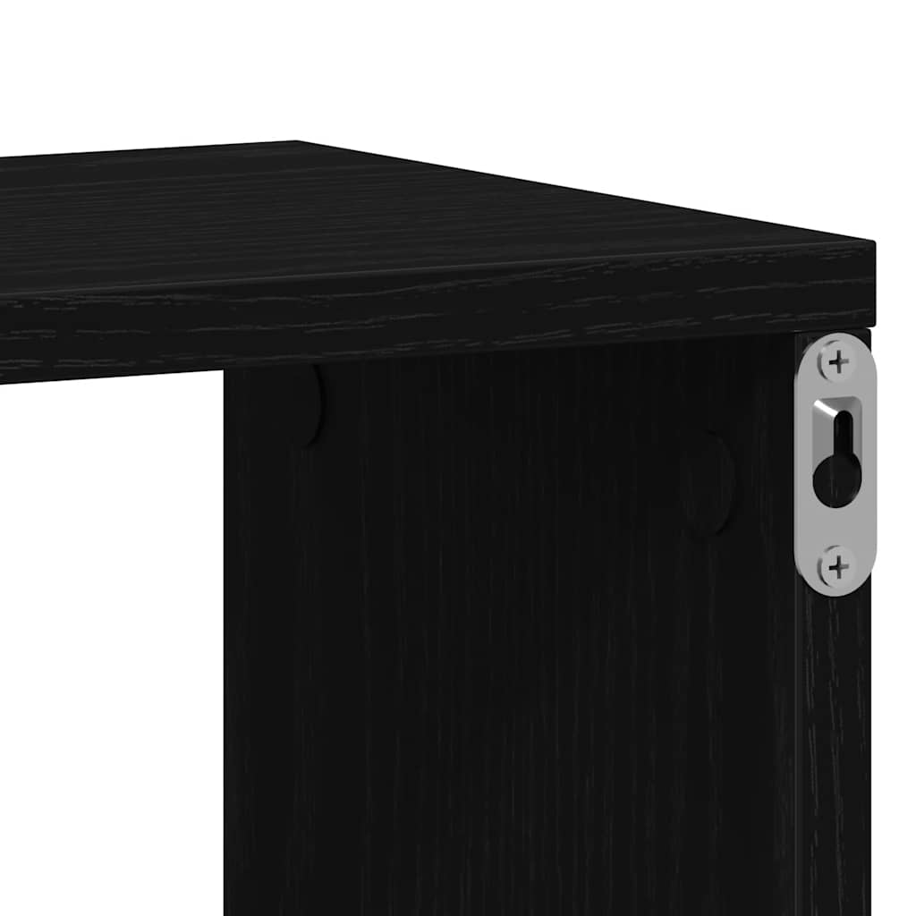 fekete tölgyfa fali polc 104 x 20 x 58,5 cm