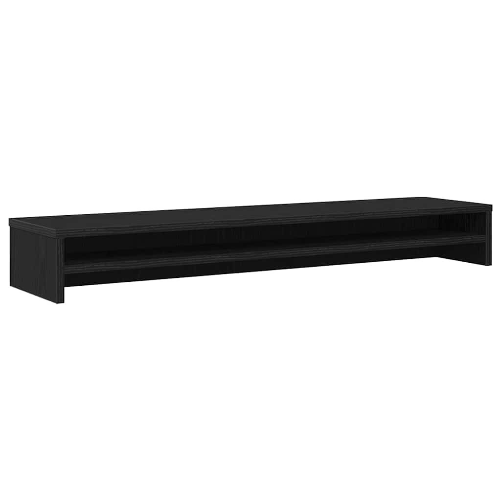 fekete tölgyfa monitorállvány 100 x 24 x 13 cm