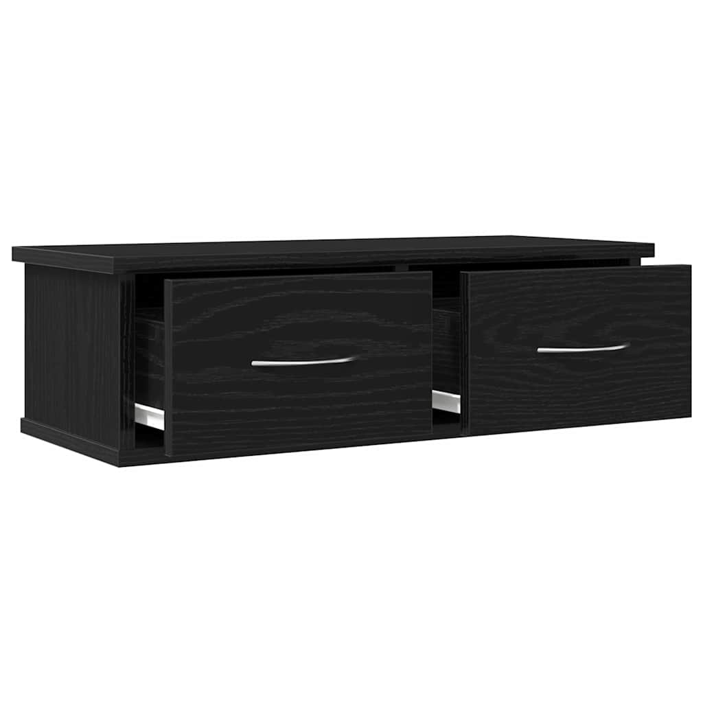 Fali Szekrény Falra szerelhető Fekete tölgy 60 x 26 x 18,5 cm