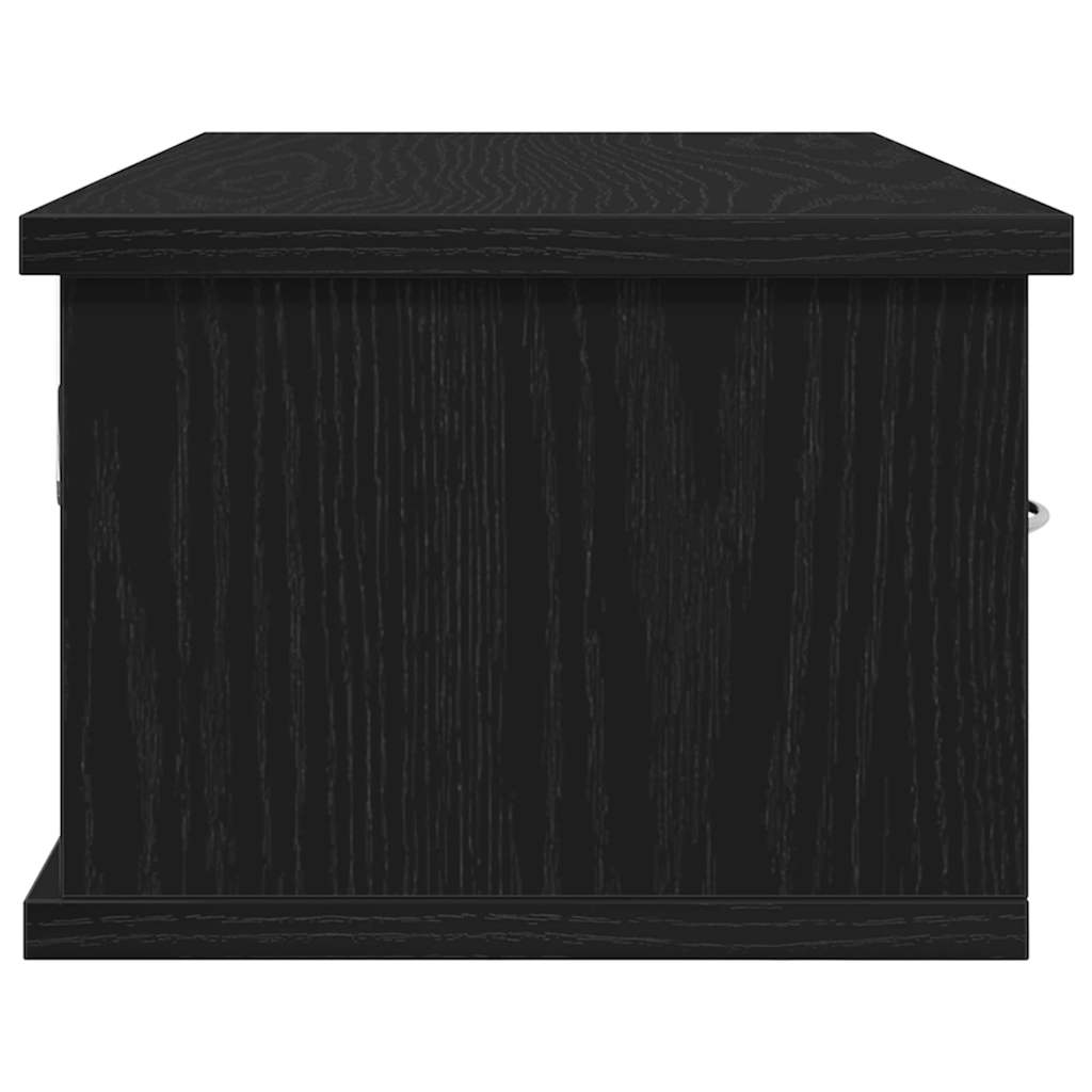 Fali Szekrény Falra szerelhető Fekete tölgy 60 x 26 x 18,5 cm