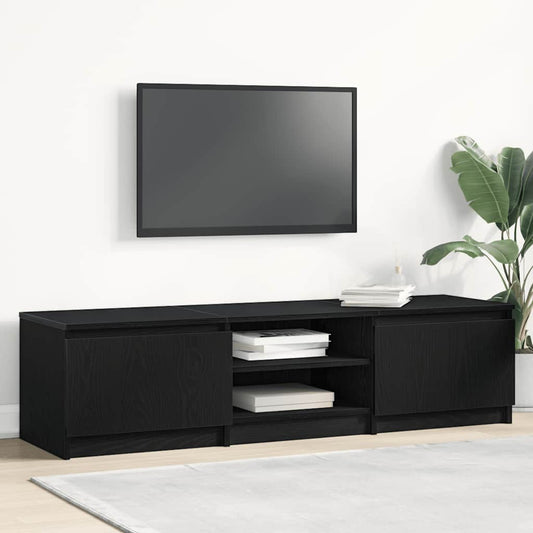 fekete tölgyfa TV-szekrény 140 x 40 x 36 cm