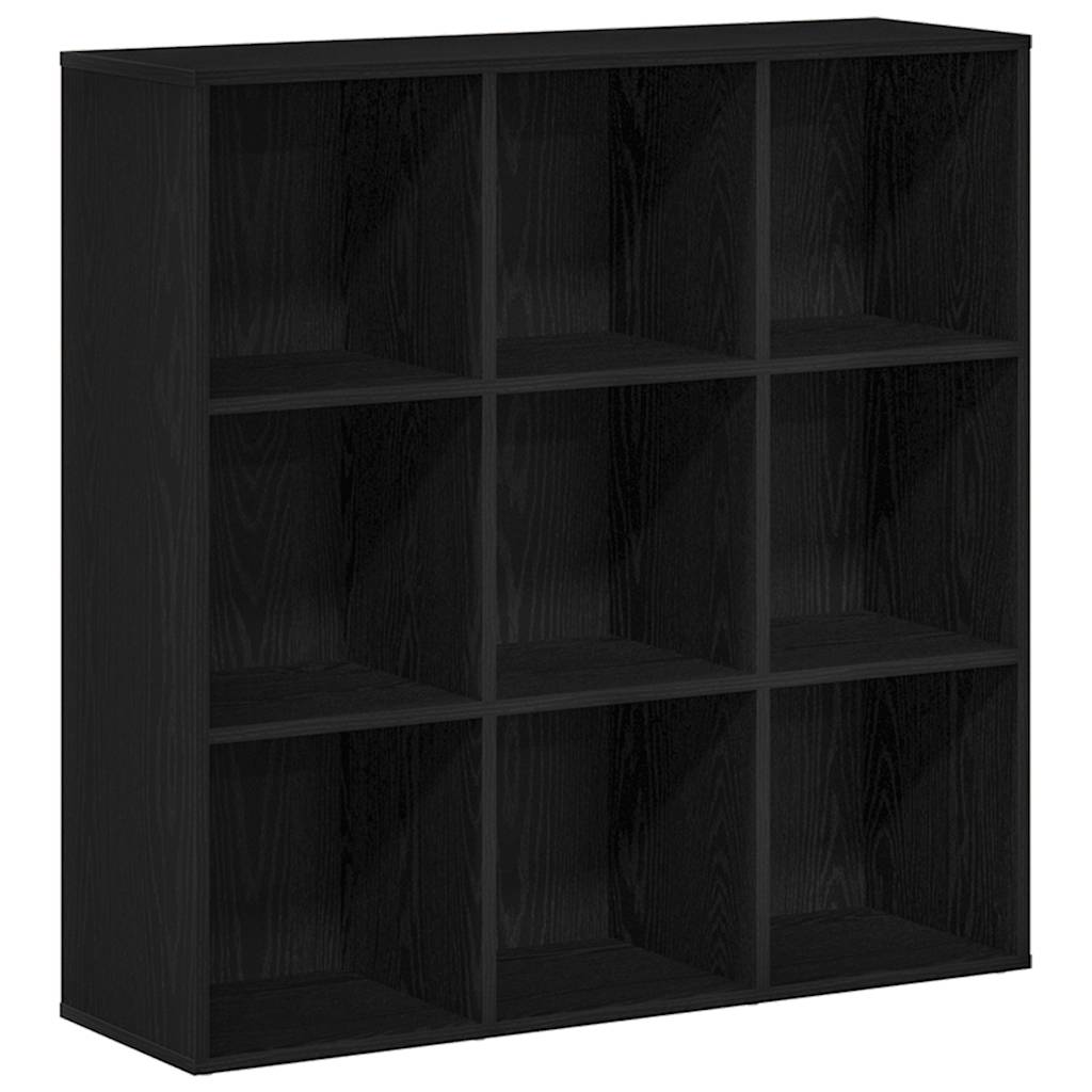 fekete tölgyfa könyvesszekrény 98 x 29 x 97,5 cm