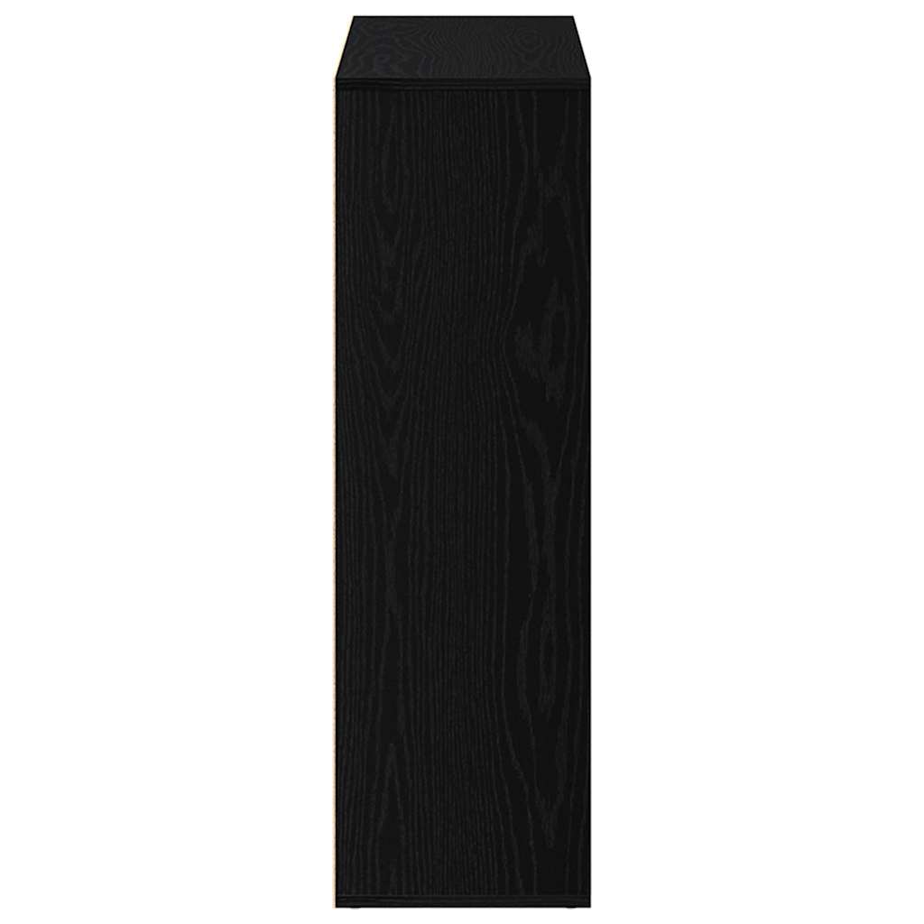 fekete tölgyfa könyvesszekrény 98 x 29 x 97,5 cm