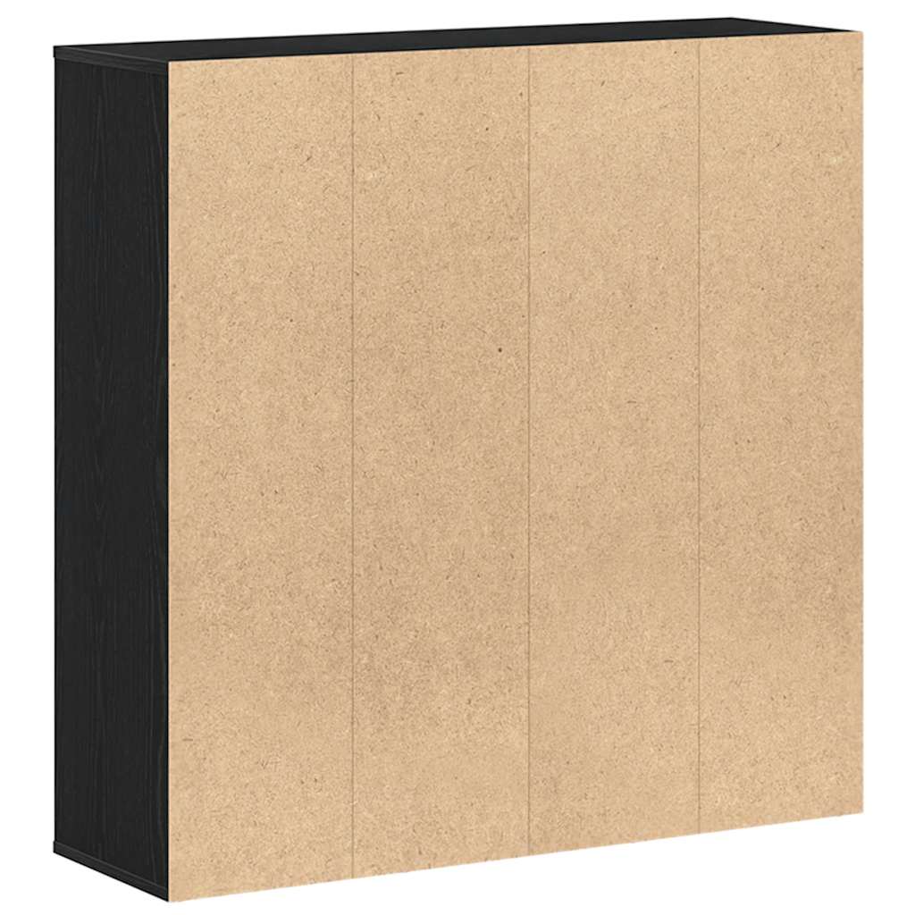 fekete tölgyfa könyvesszekrény 98 x 29 x 97,5 cm