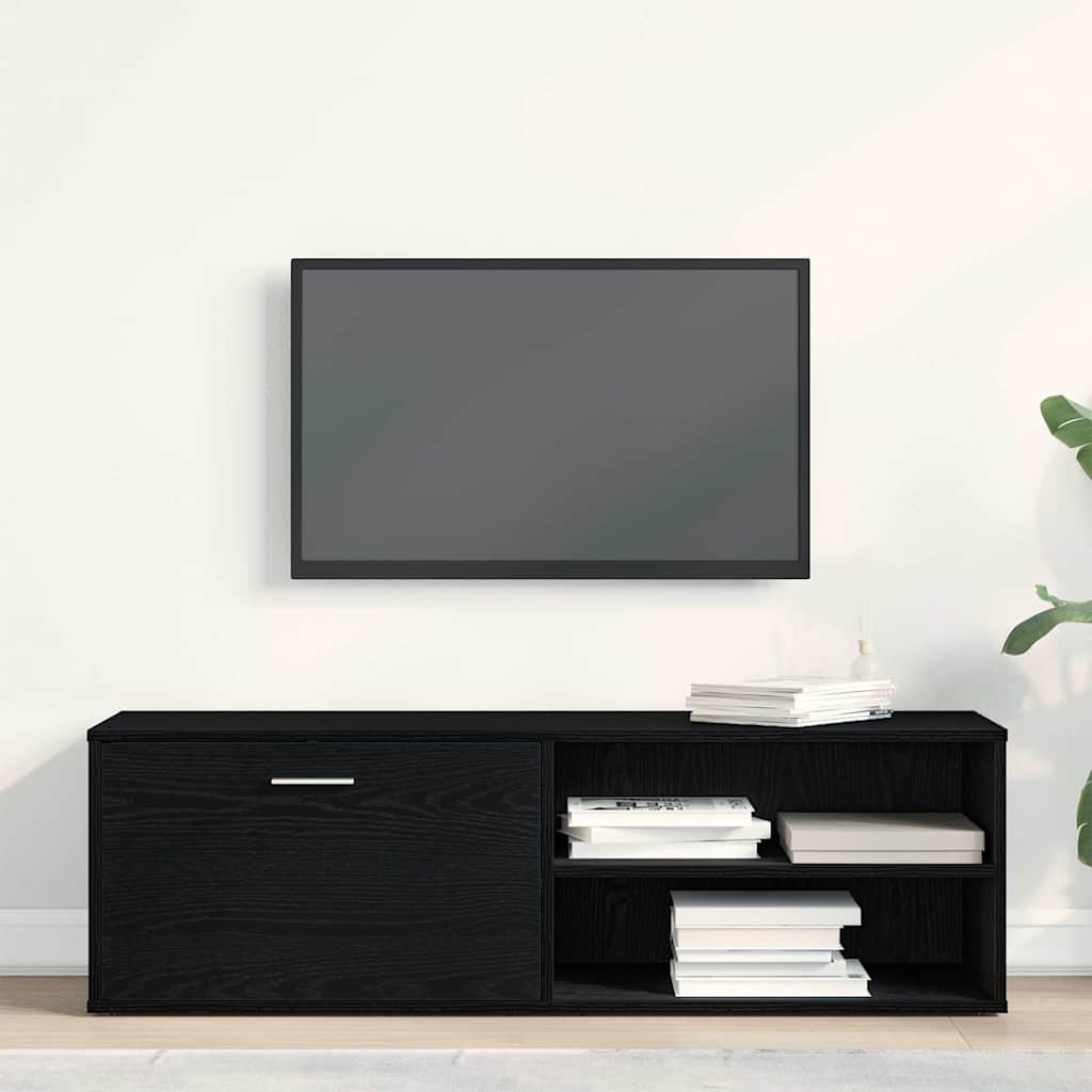 fekete tölgyfa TV-szekrény 120 x 34 x 37 cm
