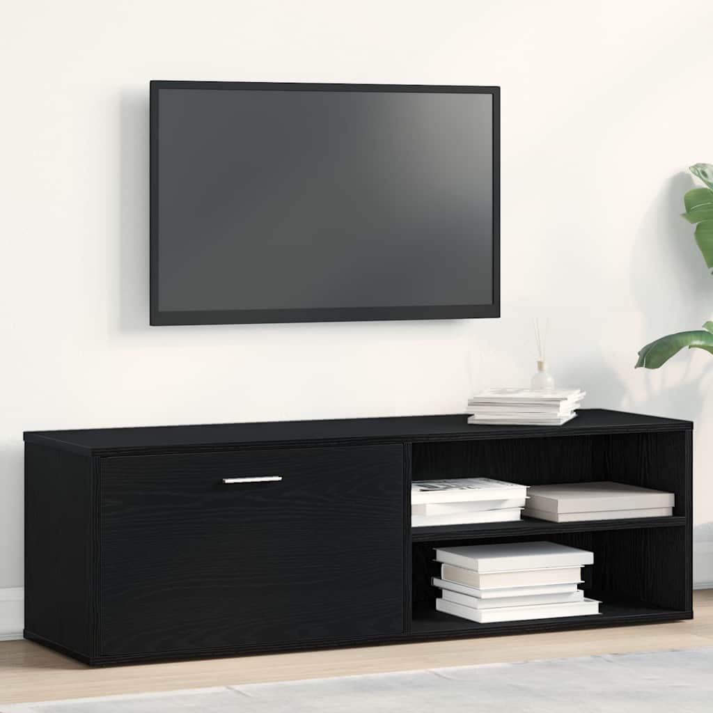 fekete tölgyfa TV-szekrény 120 x 34 x 37 cm