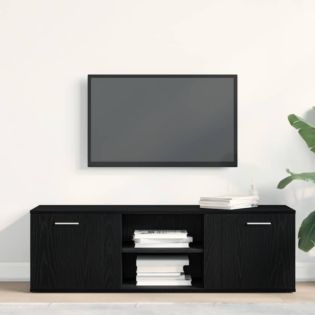 fekete tölgyfa TV-szekrény 120 x 34 x 37 cm