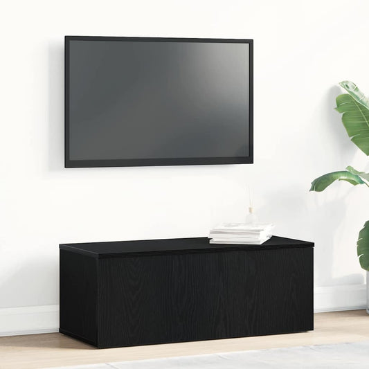 TV szekrény fiókkal Fekete tölgy 80x34x30 cm Faanyag