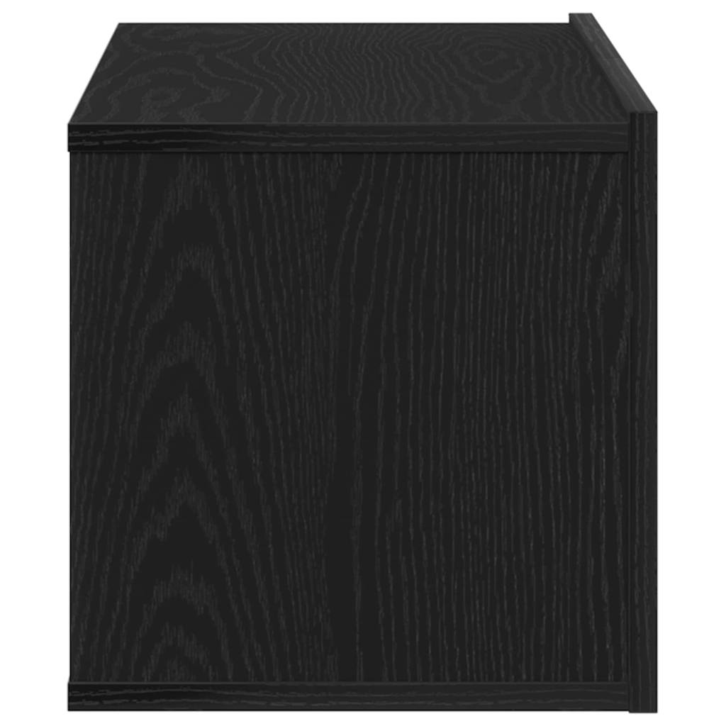 TV szekrény 80 x 30 x 30 cm Fekete tölgy Szerelt Fa