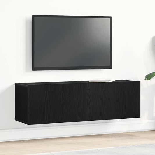 TV szekrény Fekete tölgy 100 x 30 x 30 cm Faanyag