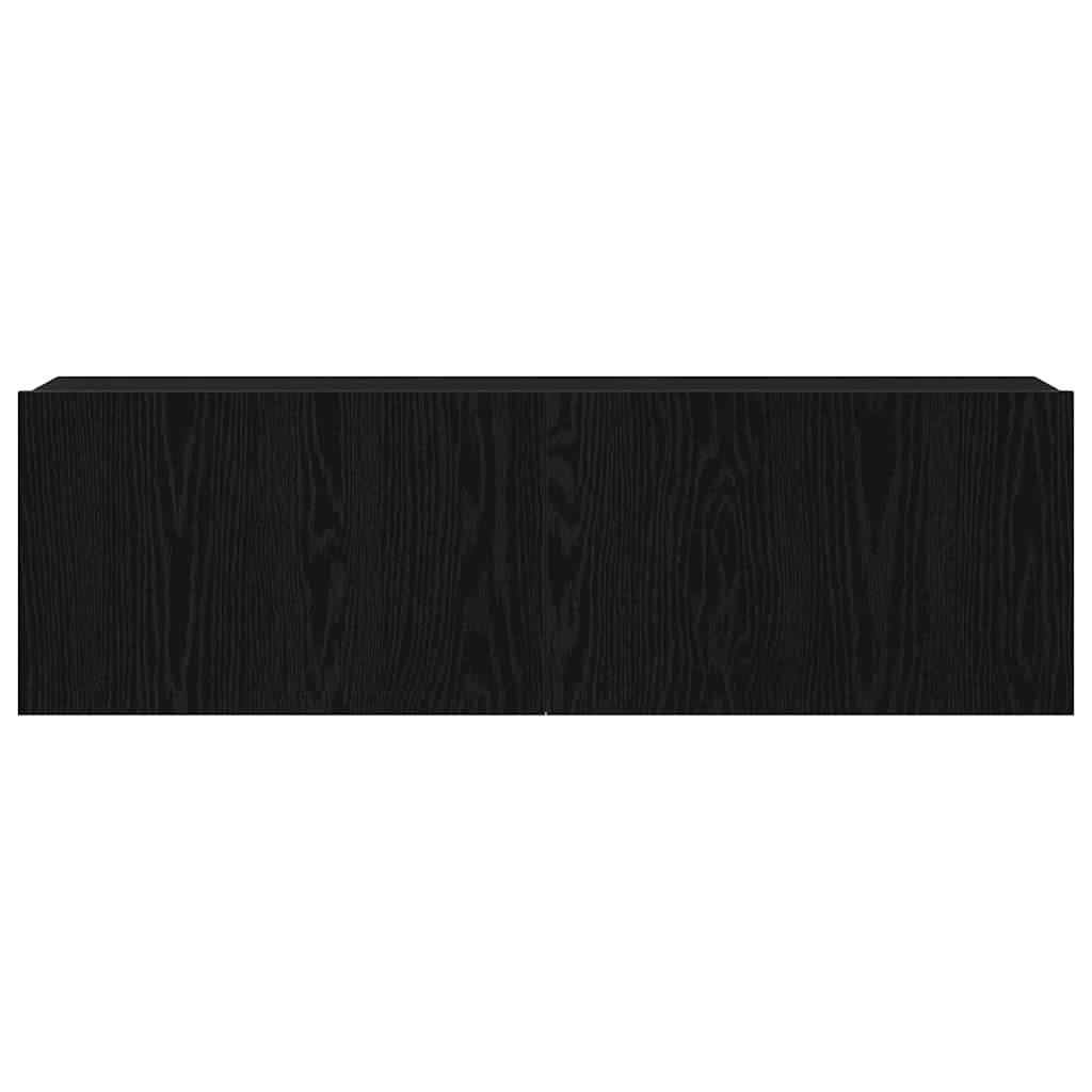 TV szekrény 100 x 30 x 30 cm Fekete tölgy Szerelt Fa