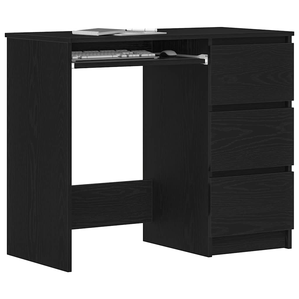 fekete tölgy forgácslap íróasztal 90 x 45 x 76 cm