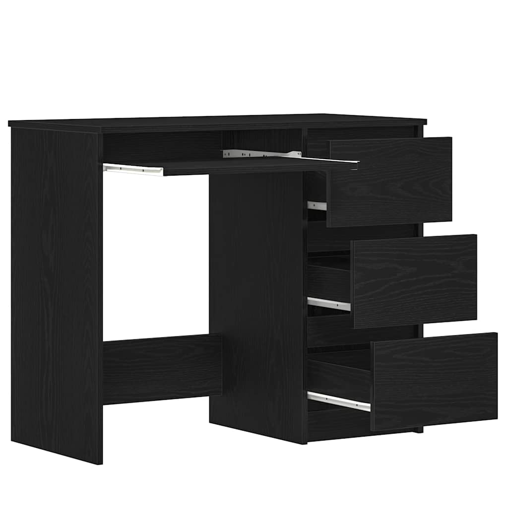 fekete tölgy forgácslap íróasztal 90 x 45 x 76 cm