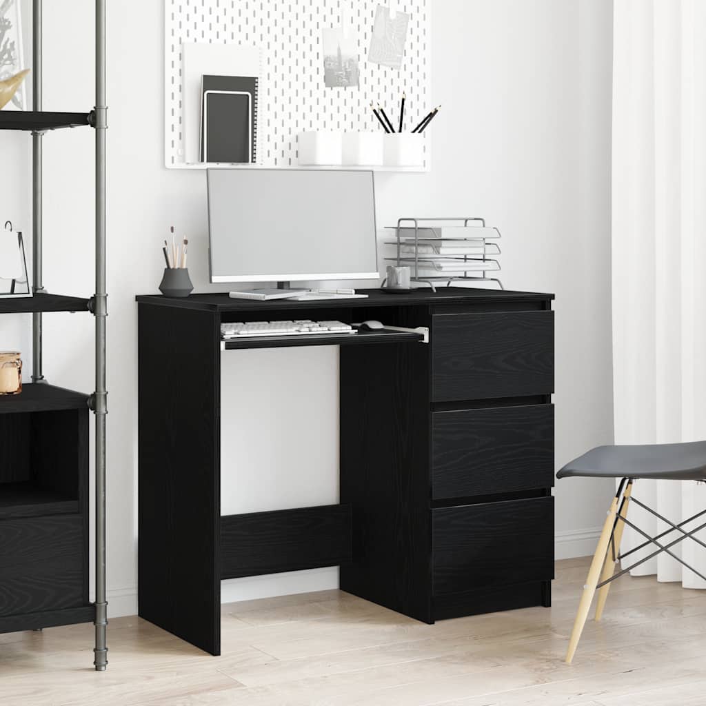 fekete tölgy forgácslap íróasztal 90 x 45 x 76 cm