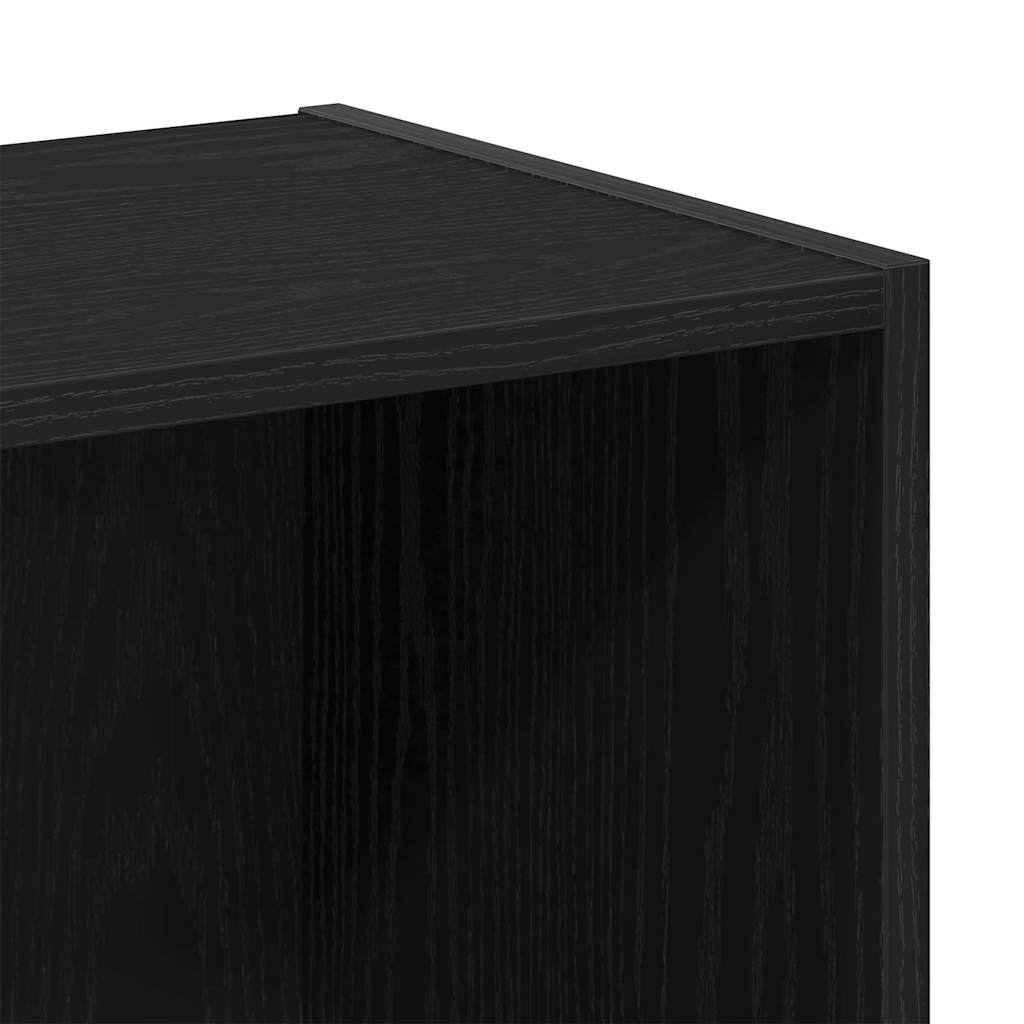 Könyvespolc 4 szintes 36 x 30 x 171 cm Szerelt Fa Fekete tölgy