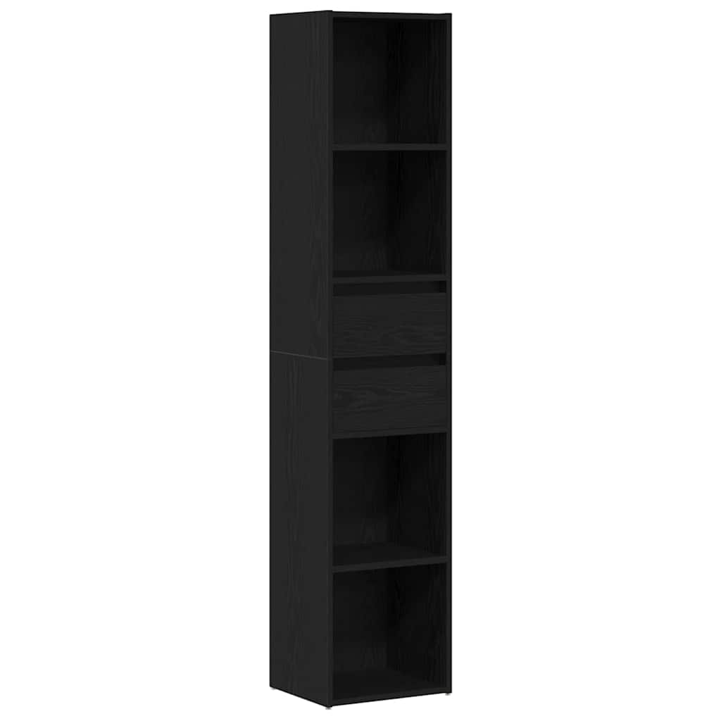 Könyvespolc 4 szintes 36 x 30 x 171 cm Szerelt Fa Fekete tölgy
