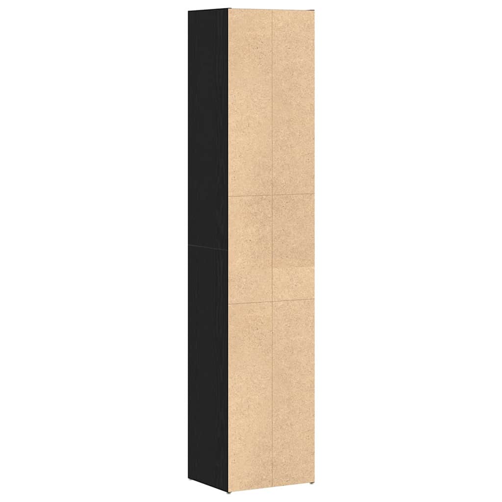 Könyvespolc 4 szintes 36 x 30 x 171 cm Szerelt Fa Fekete tölgy